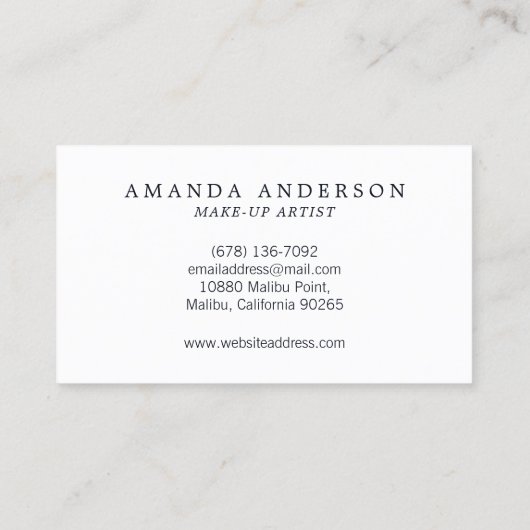 Elegant Blauw Abstract Marmeren Ontwerp Visitekaar Visitekaartje (Achterkant)