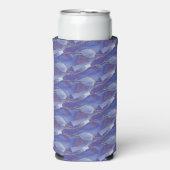 Elegant Blauw Abstract met Paarse | Seltzer Blikjeskoeler (Seltzer Voorkant)