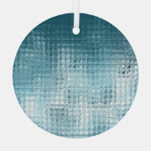 Elegant blauw Abstract: mooie achtergrond Glas Ornament (Achterkant)