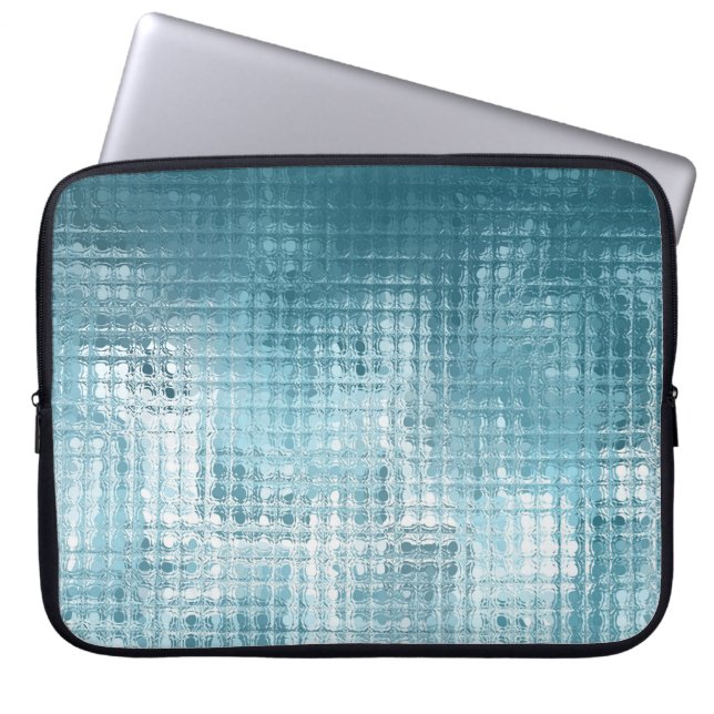 Elegant blauw Abstract: mooie achtergrond Laptop Sleeve (Voorkant)