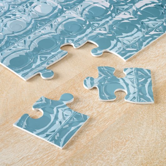 Elegant blauw Abstract: mooie achtergrond Legpuzzel (Zijkant)