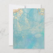 Elegant Blauw Abstract Oceaan Marmer Memorial Bedankkaart (Achterkant)