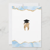 Elegant Blauw Afstudeerder Tandarts Afstudeerfeest Kaart (Achterkant)