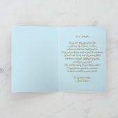 Elegant blauw Afstuderen met foto- en gouden accen Kaart (Binnen)