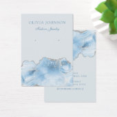 Elegant Blauw Agaat Marmer Oorbel Display Kaart (Bureau)