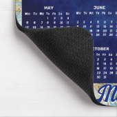 Elegant blauw aqua marmer kunst faux glitter 2025 muismat (Hoek)