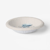 Elegant Blauw  Baby Carriage Baby shower Papieren Kommen (Gebogen)