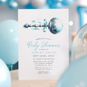Elegant blauw Baby rammelaar jongen Baby shower Kaart