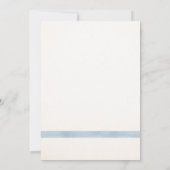 Elegant blauw Baby shower uitnodiging Sjabloon (Achterkant)