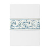 Elegant blauw barok patroon uitnodigingen wikkel (Achterkant Voorbeeld)