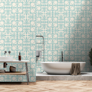 Elegant blauw behang