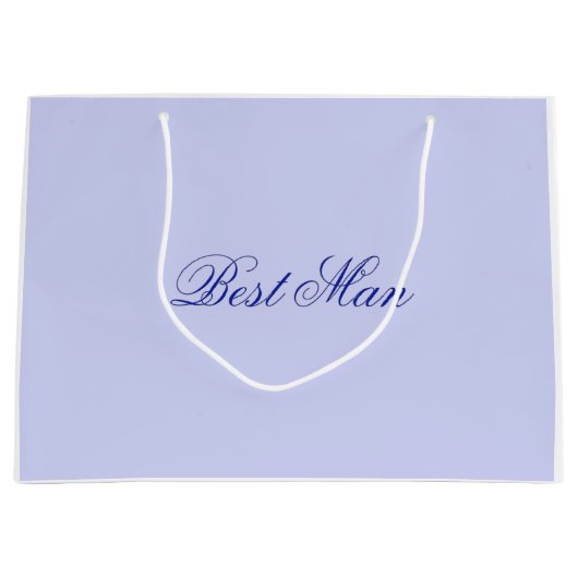 Elegant Blauw Beste Man Groot Cadeauzakje (Voorkant)