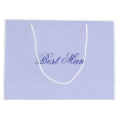Elegant Blauw Beste Man Groot Cadeauzakje (Achterkant)
