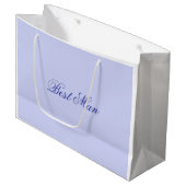 Elegant Blauw Beste Man Groot Cadeauzakje (Voorkant Gekanteld)