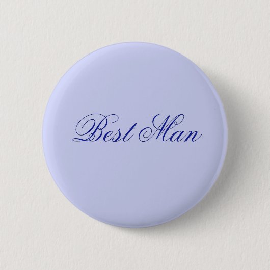 Elegant Blauw Beste Man Ronde Button 5,7 Cm (Voorkant)