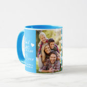 Elegant Blauw Beste Moeder Ooit Foto Mok (Voorkant links)