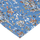 Elegant blauw blad bessen botanisch patroon korte tafelloper (Hoek)