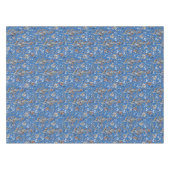 Elegant blauw blad bessen botanisch patroon tafelkleed (Voorkant (Horizontaal))