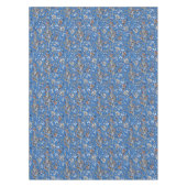 Elegant blauw blad bessen botanisch patroon tafelkleed (Voorkant)