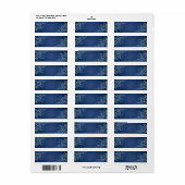 Elegant blauw blauw blauw blauw adreslabel etiket (Full Sheet)