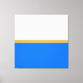 Elegant blauw blauw witte, rond gestreepte kleuren canvas afdruk (Voorkant)