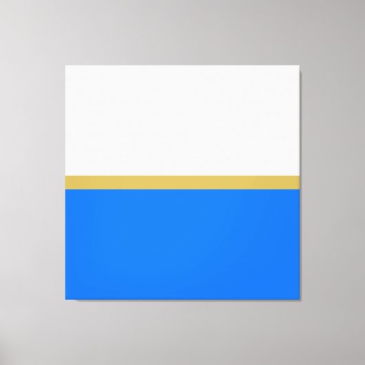 Elegant blauw blauw witte, rond gestreepte kleuren canvas afdruk (Voorkant)