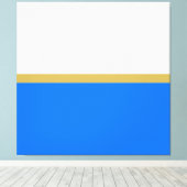 Elegant blauw blauw witte, rond gestreepte kleuren canvas afdruk (Insitu (Houten vloer))