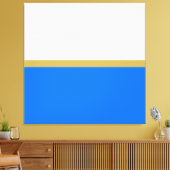 Elegant blauw blauw witte, rond gestreepte kleuren canvas afdruk (Insitu (Woonkamer))