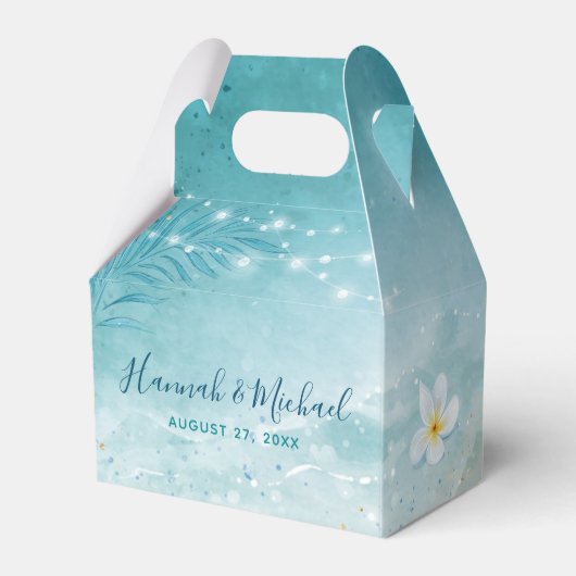 Elegant Blauw Blauwgroen Bedankt Starfish Beach We Bedankdoosjes (Achterkant)