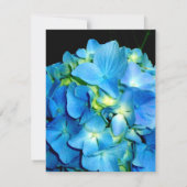 Elegant blauw blauwgroen bloemhortensia's blauw ro bedankkaart (Achterkant)