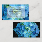 Elegant blauw blauwgroen bloemhortensia's blauw ro informatiekaartje (Voorkant / Achterkant)
