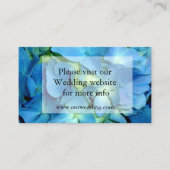 Elegant blauw blauwgroen bloemhortensia's blauw ro informatiekaartje (Voorkant)