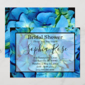 Elegant blauw blauwgroen bloemhortensia's blauw ro kaart (Voorkant / Achterkant)