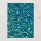 Elegant blauw blauwgroen waterpatroon oceaanmeergo briefkaart (Voorkant)