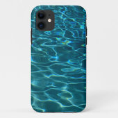 Elegant blauw blauwgroen waterpatroon oceaanmeergo Case-Mate iPhone case (Achterkant)