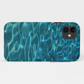 Elegant blauw blauwgroen waterpatroon oceaanmeergo Case-Mate iPhone case (Achterkant (horizontaal))