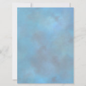 Elegant Blauw Bloem Gefeliciteerd Bruiloft Kaart (Achterkant)