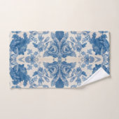 Elegant blauw bloem handdoek (Handdoek)