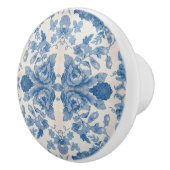 Elegant blauw bloem keramische knop (Rechts)