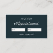 Elegant Blauw Bloemen Afspraakherinnering Kaart Afsprakenkaartje (Voorkant)