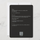 Elegant Blauw Bloemen All-in-One Bruiloft Kaart (Achterkant)