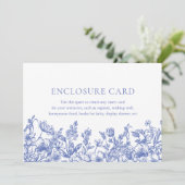 Elegant Blauw Bloemen Behuizing Kaart (Staand voorkant)