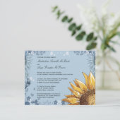 Elegant Blauw Bloemen Formele Bruiloft Uitnodigen Kaart (Staand voorkant)