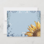 Elegant Blauw Bloemen Formele Bruiloft Uitnodigen Kaart (Achterkant)