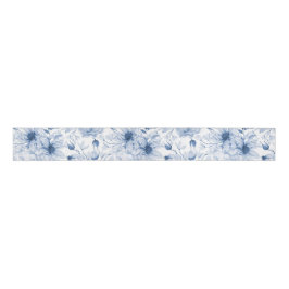Elegant Blauw Bloemen Peony Grosgrain Ribbon Grosgrain Lint