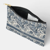 Elegant  Blauw Bloemen Toile Fleurie Etui (Open)