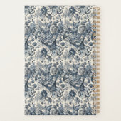 Elegant Blauw Bloemen Toile Fleurie Planner (Achterkant)