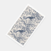 Elegant  Blauw Bloemen Toile Fleurie Servet (Hoek)