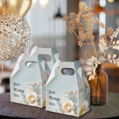 Elegant Blauw Bloemen Verjaardagsfeest Bedankdoosjes