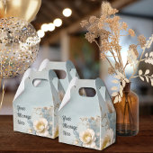 Elegant Blauw Bloemen Verjaardagsfeest Bedankdoosjes